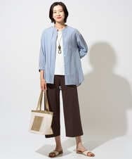 PZBGD22290 GEORGES RECH(ジョルジュ・レッシュ) アイレット刺繡8分袖ブラウス カーキ