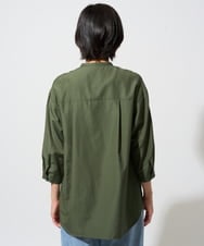 PZBGD22290 GEORGES RECH(ジョルジュ・レッシュ) アイレット刺繡8分袖ブラウス カーキ