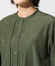 PZBGD22290 GEORGES RECH(ジョルジュ・レッシュ) アイレット刺繡8分袖ブラウス カーキ