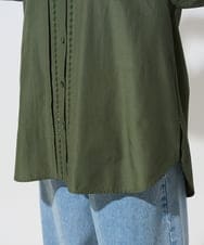 PZBGD22290 GEORGES RECH(ジョルジュ・レッシュ) アイレット刺繡8分袖ブラウス カーキ