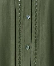 PZBGD22290 GEORGES RECH(ジョルジュ・レッシュ) アイレット刺繡8分袖ブラウス カーキ