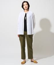 PZBGD22290 GEORGES RECH(ジョルジュ・レッシュ) アイレット刺繡8分袖ブラウス カーキ