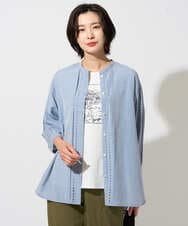 PZBGD22290 GEORGES RECH(ジョルジュ・レッシュ) アイレット刺繡8分袖ブラウス カーキ