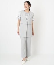 PZBGS01330 GEORGES RECH(ジョルジュ・レッシュ)  [セットアップ対応]スラブボクシーコクーンジレ ライトグレー