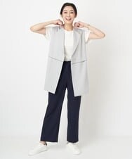 PZBGS01330 GEORGES RECH(ジョルジュ・レッシュ)  [セットアップ対応]スラブボクシーコクーンジレ ライトグレー