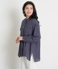 PZBGT48270 GEORGES RECH(ジョルジュ・レッシュ) ヘムラインカラーシャツ ネイビー
