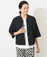 PZBGV50330 GEORGES RECH(ジョルジュ・レッシュ)  [セットアップ対応]サッカーショートシャツジャケット ブラック
