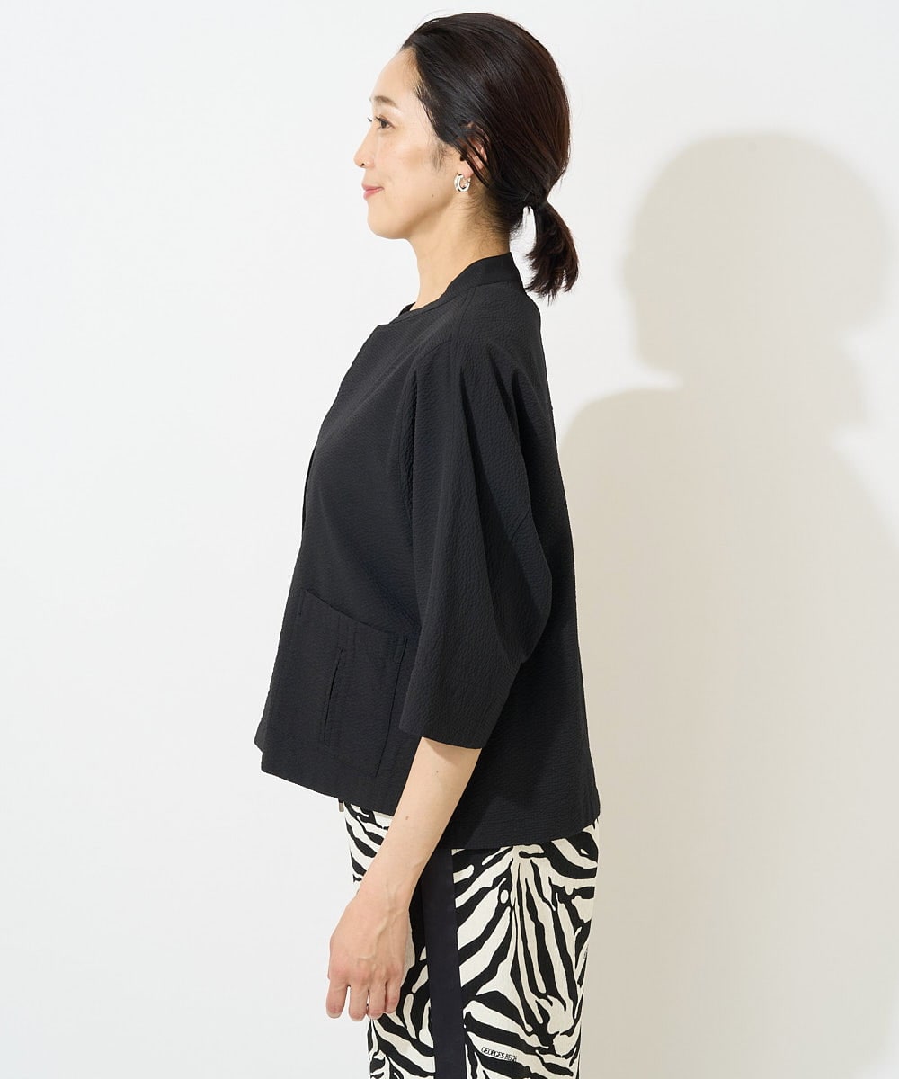 PZBGV50330 GEORGES RECH(ジョルジュ・レッシュ)  [セットアップ対応]サッカーショートシャツジャケット ブラック