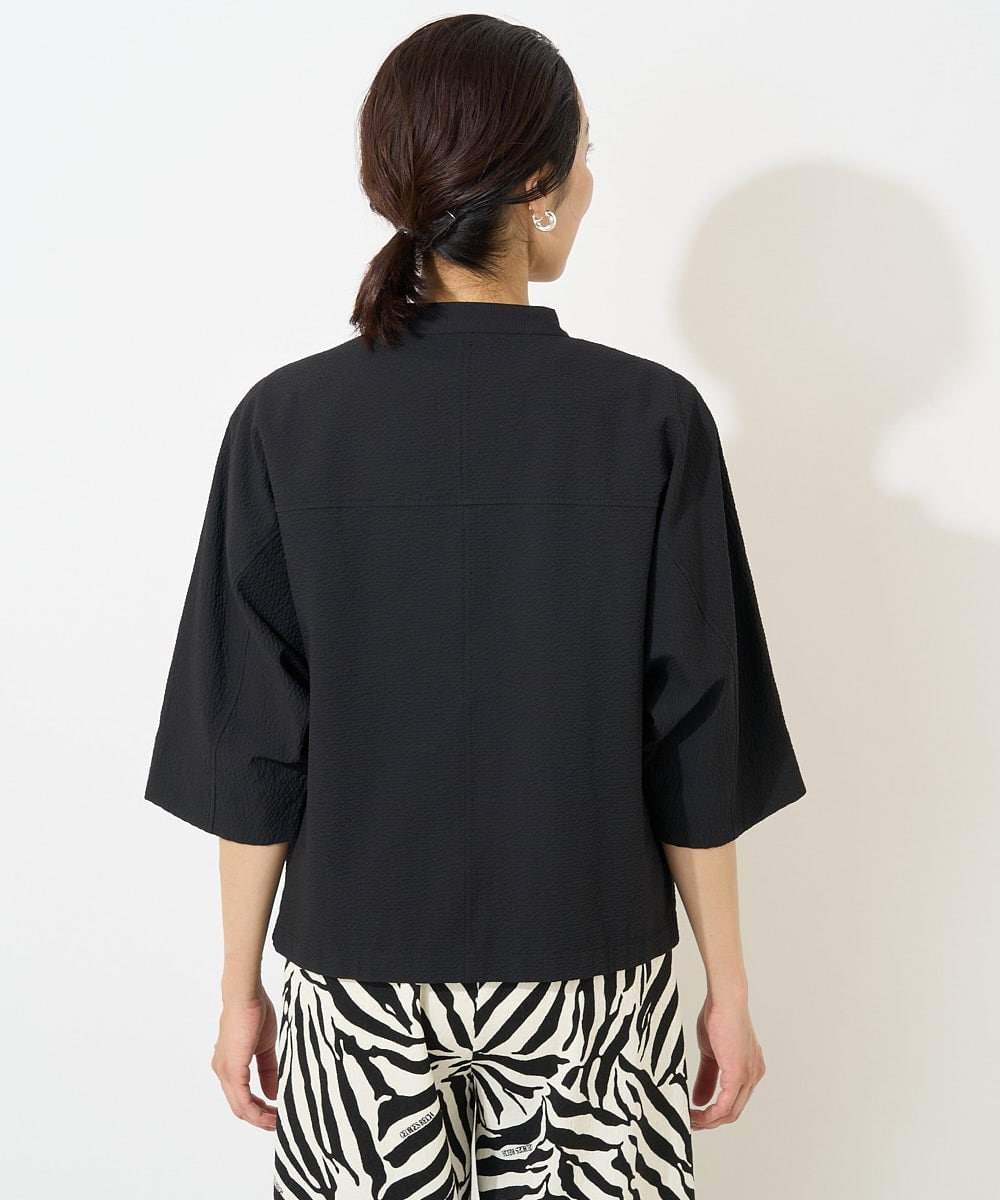 PZBGV50330 GEORGES RECH(ジョルジュ・レッシュ)  [セットアップ対応]サッカーショートシャツジャケット ブラック