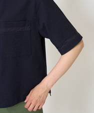 PZBHA55360 GEORGES RECH(ジョルジュ・レッシュ) [接触冷感/吸水速乾]サッカーシャドーギンガムシャツ ネイビー