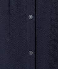 PZBHA55360 GEORGES RECH(ジョルジュ・レッシュ) [接触冷感/吸水速乾]サッカーシャドーギンガムシャツ ネイビー
