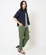 PZBHA55360 GEORGES RECH(ジョルジュ・レッシュ) [接触冷感/吸水速乾]サッカーシャドーギンガムシャツ ネイビー