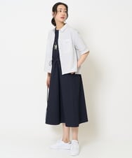 PZBHA55360 GEORGES RECH(ジョルジュ・レッシュ) [接触冷感/吸水速乾]サッカーシャドーギンガムシャツ ネイビー