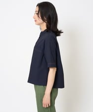 PZBHA55360 GEORGES RECH(ジョルジュ・レッシュ) [接触冷感/吸水速乾]サッカーシャドーギンガムシャツ ネイビー