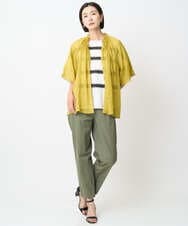PZBHB01240 GEORGES RECH(ジョルジュ・レッシュ) ラミーギャザースタンドカラーブラウス イエロー
