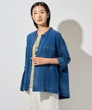 PZBHD41230 GEORGES RECH(ジョルジュ・レッシュ)  [セットアップ対応]ライトデニムドルマンスリーブブラウス ライトブルー