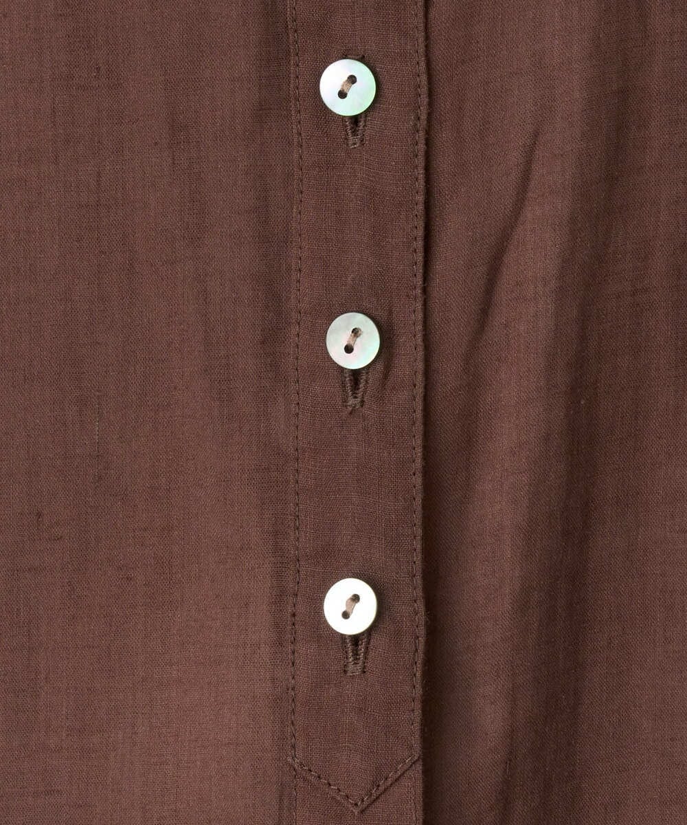 PZBHE66290 GEORGES RECH(ジョルジュ・レッシュ) ハシゴレースドルマンリネンタックシャツ ブルー