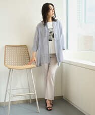 PZBHF05270 GEORGES RECH(ジョルジュ・レッシュ) [追加]バンドカラードルマンスリーブロングブラウス ベージュ