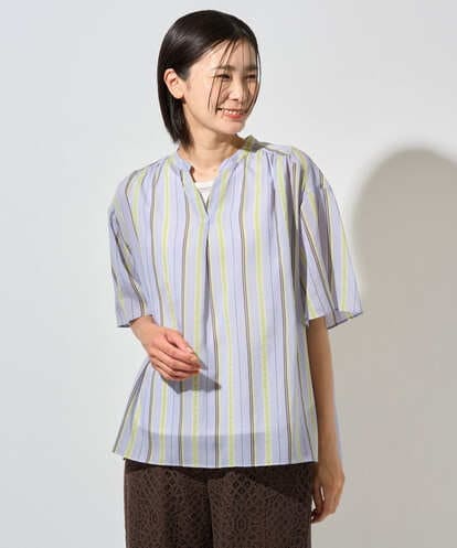 PZBHF50250 GEORGES RECH マルチボーダースキッパーブラウス