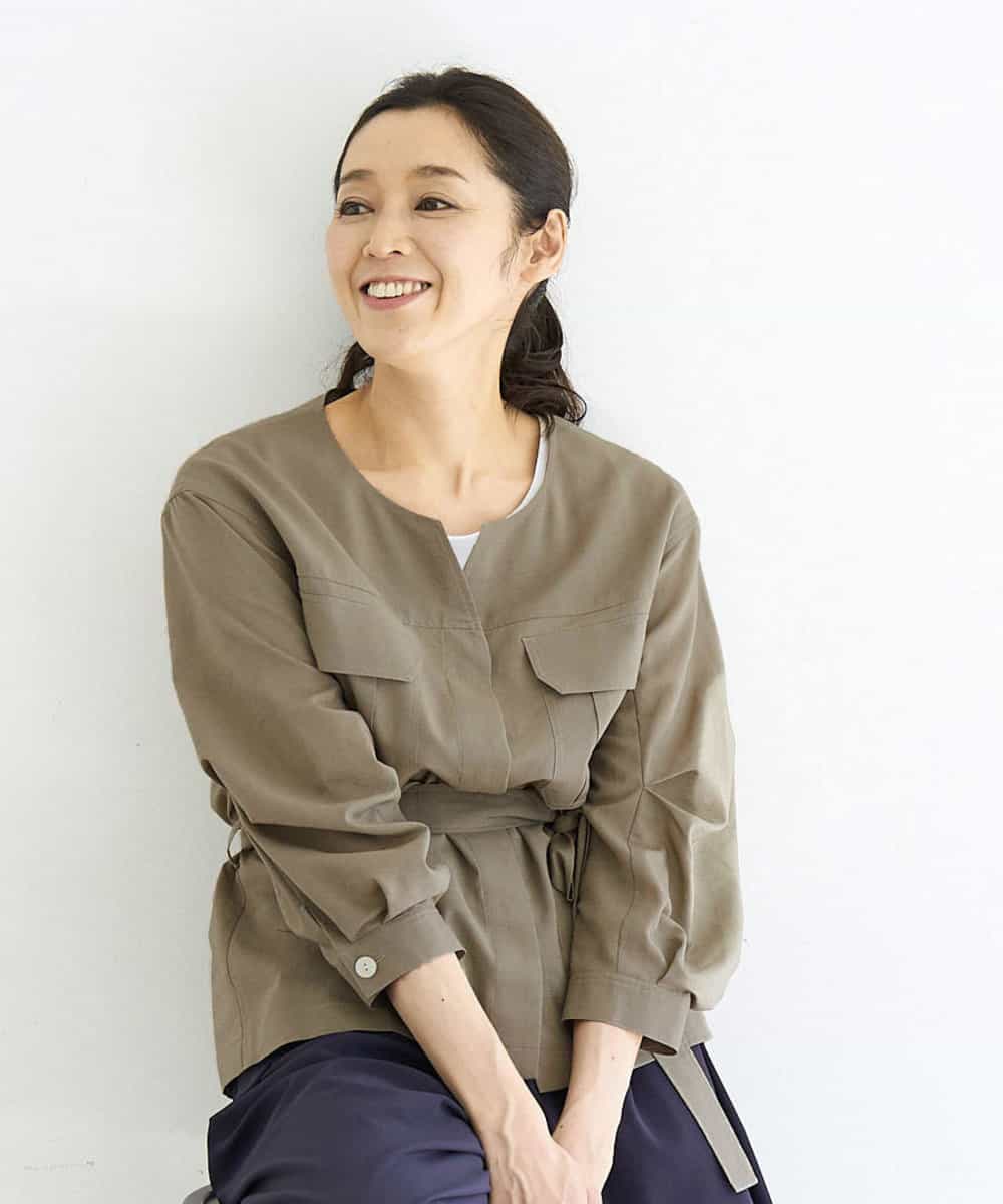 PZBHN30260 GEORGES RECH(ジョルジュ・レッシュ) 【セットアップ対応】ブラウスジャケット カーキ