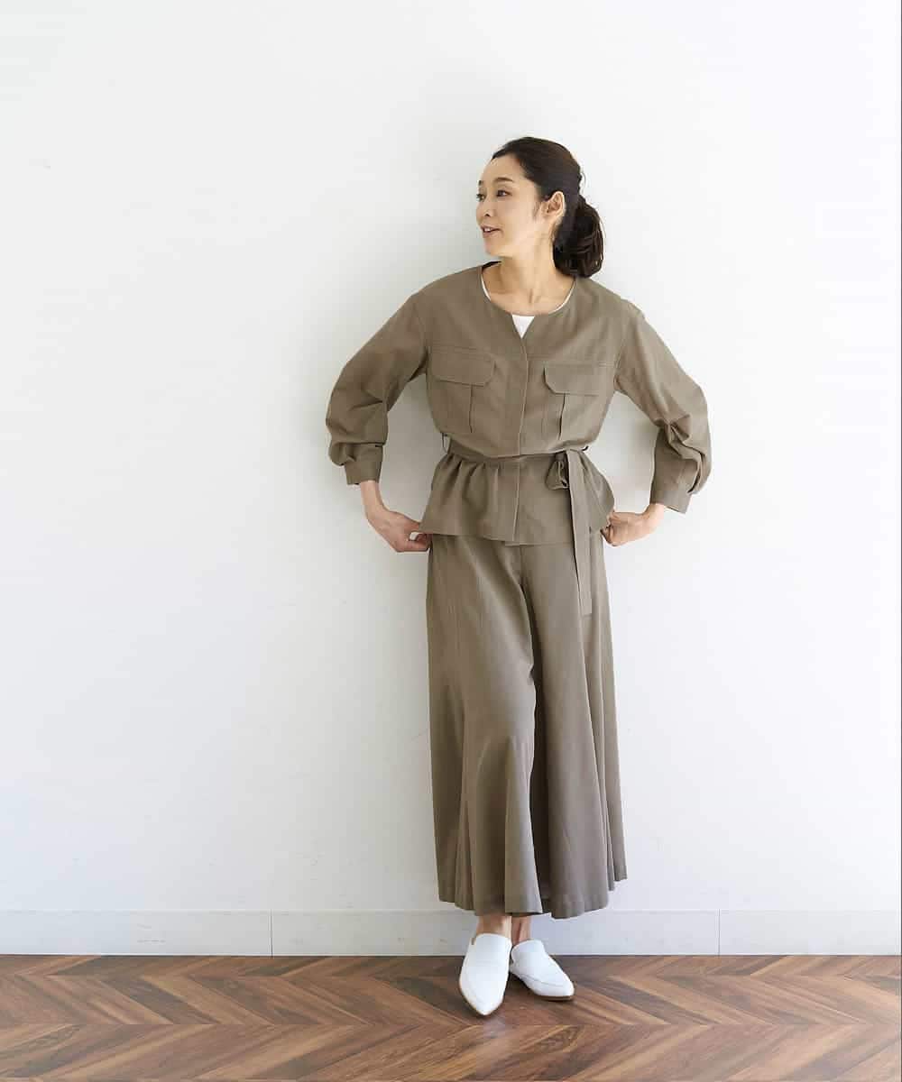 PZBHN30260 GEORGES RECH(ジョルジュ・レッシュ) 【セットアップ対応】ブラウスジャケット カーキ