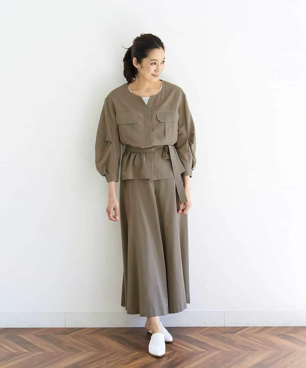 PZBHN30260 GEORGES RECH(ジョルジュ・レッシュ) 【セットアップ対応】ブラウスジャケット カーキ