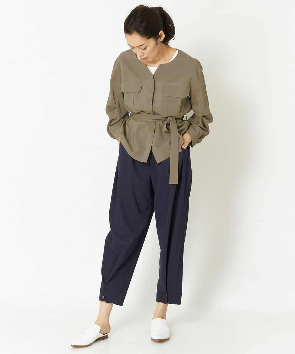 PZBHN30260 GEORGES RECH(ジョルジュ・レッシュ) 【セットアップ対応】ブラウスジャケット カーキ