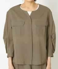 PZBHN30260 GEORGES RECH(ジョルジュ・レッシュ) 【セットアップ対応】ブラウスジャケット カーキ