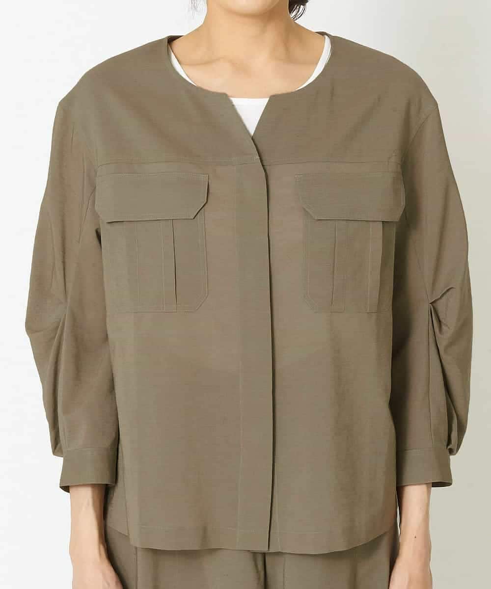 PZBHN30260 GEORGES RECH(ジョルジュ・レッシュ) 【セットアップ対応】ブラウスジャケット カーキ