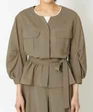 PZBHN30260 GEORGES RECH(ジョルジュ・レッシュ) 【セットアップ対応】ブラウスジャケット カーキ