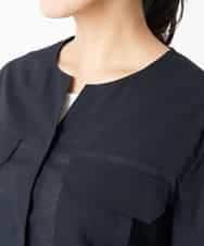 PZBHN30260 GEORGES RECH(ジョルジュ・レッシュ) 【セットアップ対応】ブラウスジャケット ネイビー(WEB限定)