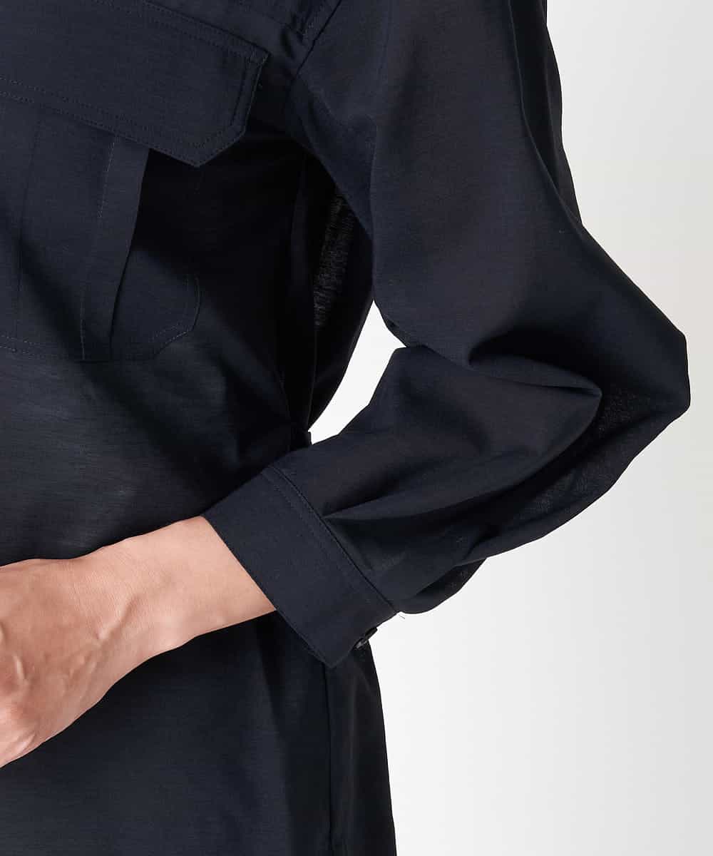 PZBHN30260 GEORGES RECH(ジョルジュ・レッシュ) 【セットアップ対応】ブラウスジャケット ネイビー(WEB限定)