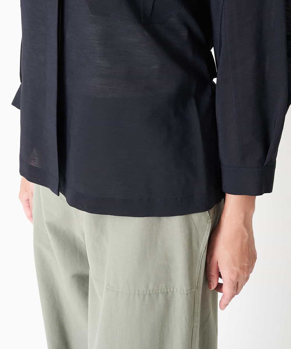 PZBHN30260 GEORGES RECH(ジョルジュ・レッシュ) 【セットアップ対応】ブラウスジャケット ネイビー(WEB限定)