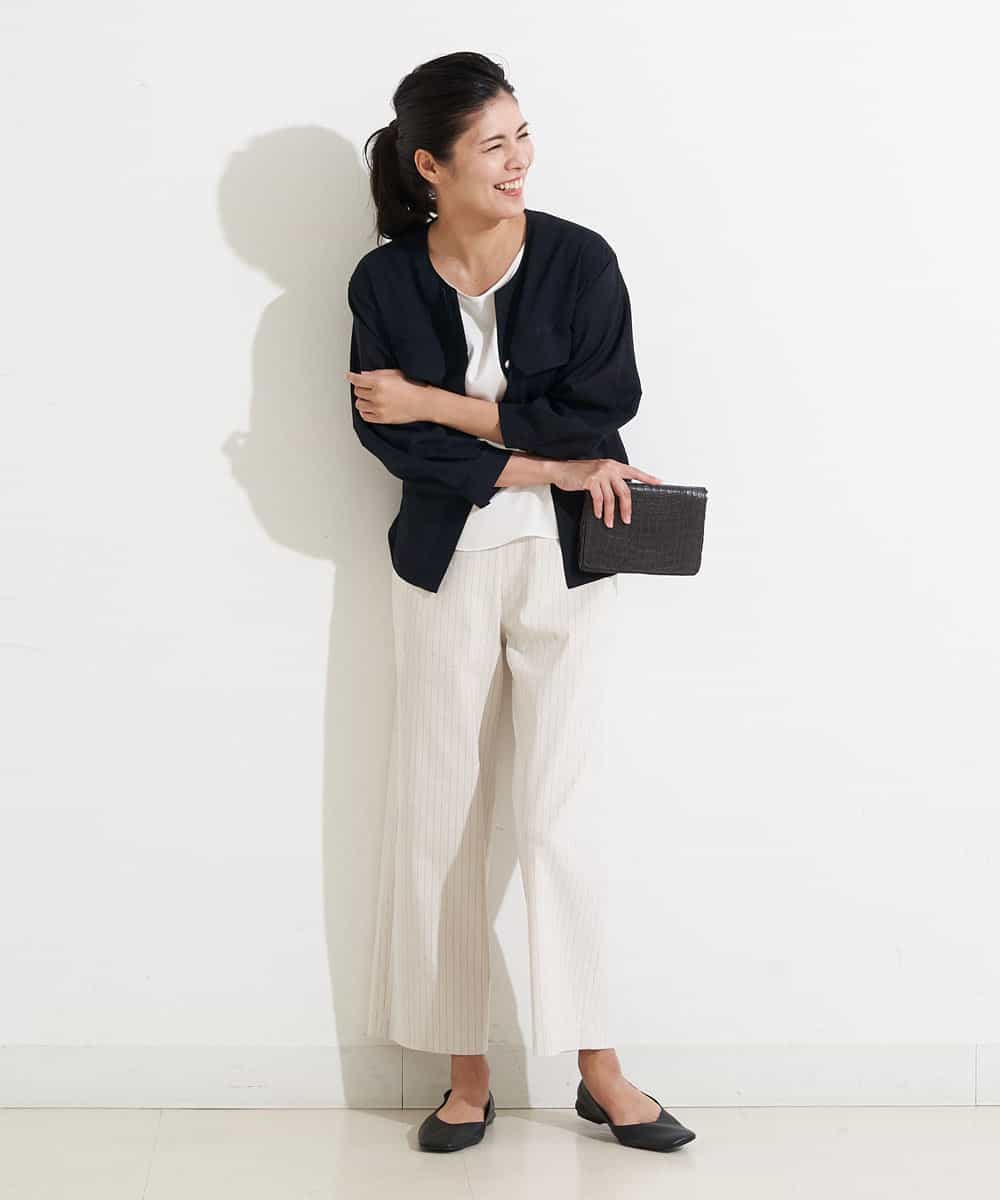 PZBHN30260 GEORGES RECH(ジョルジュ・レッシュ) 【セットアップ対応】ブラウスジャケット ネイビー(WEB限定)