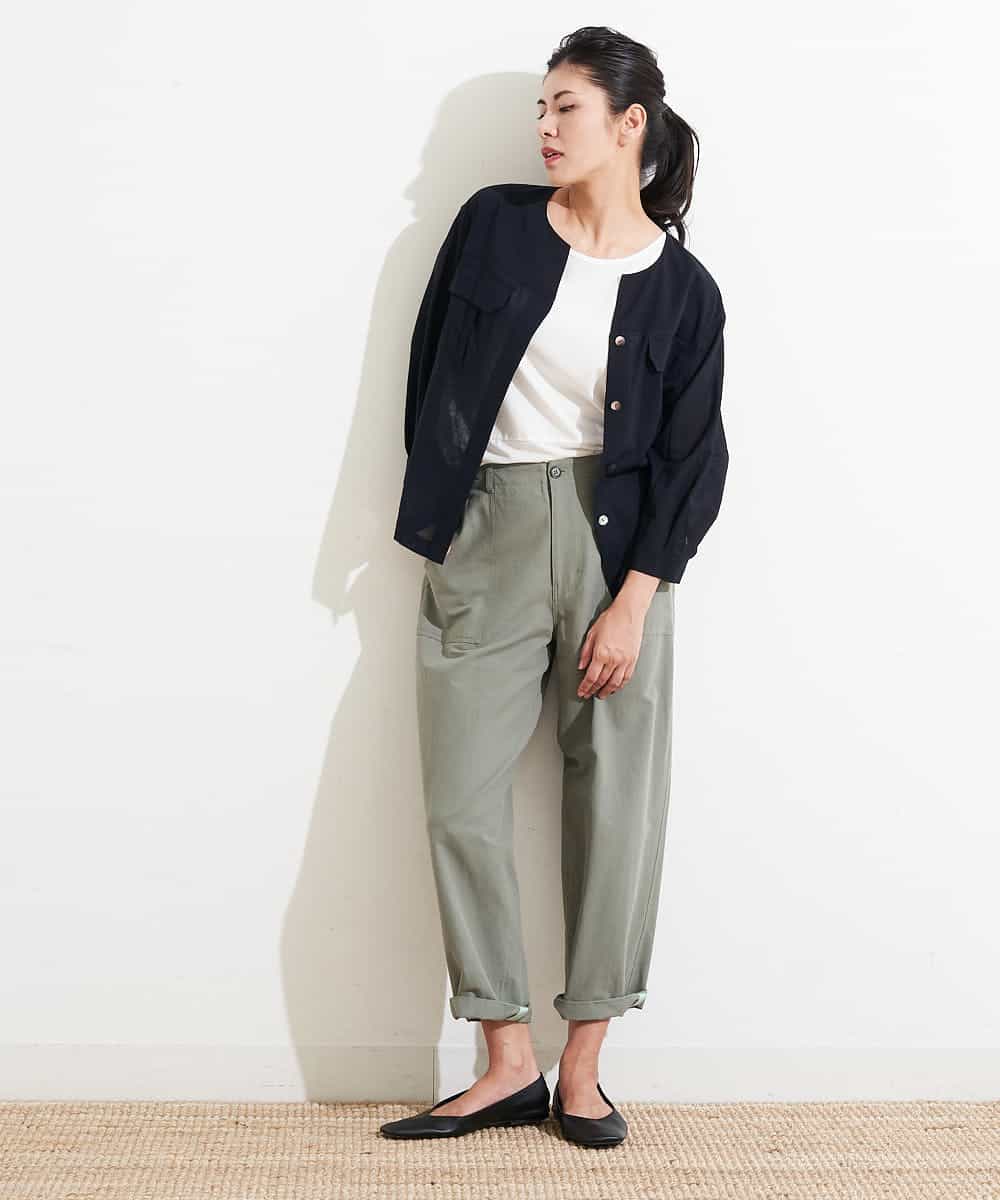 PZBHN30260 GEORGES RECH(ジョルジュ・レッシュ) 【セットアップ対応】ブラウスジャケット ネイビー(WEB限定)