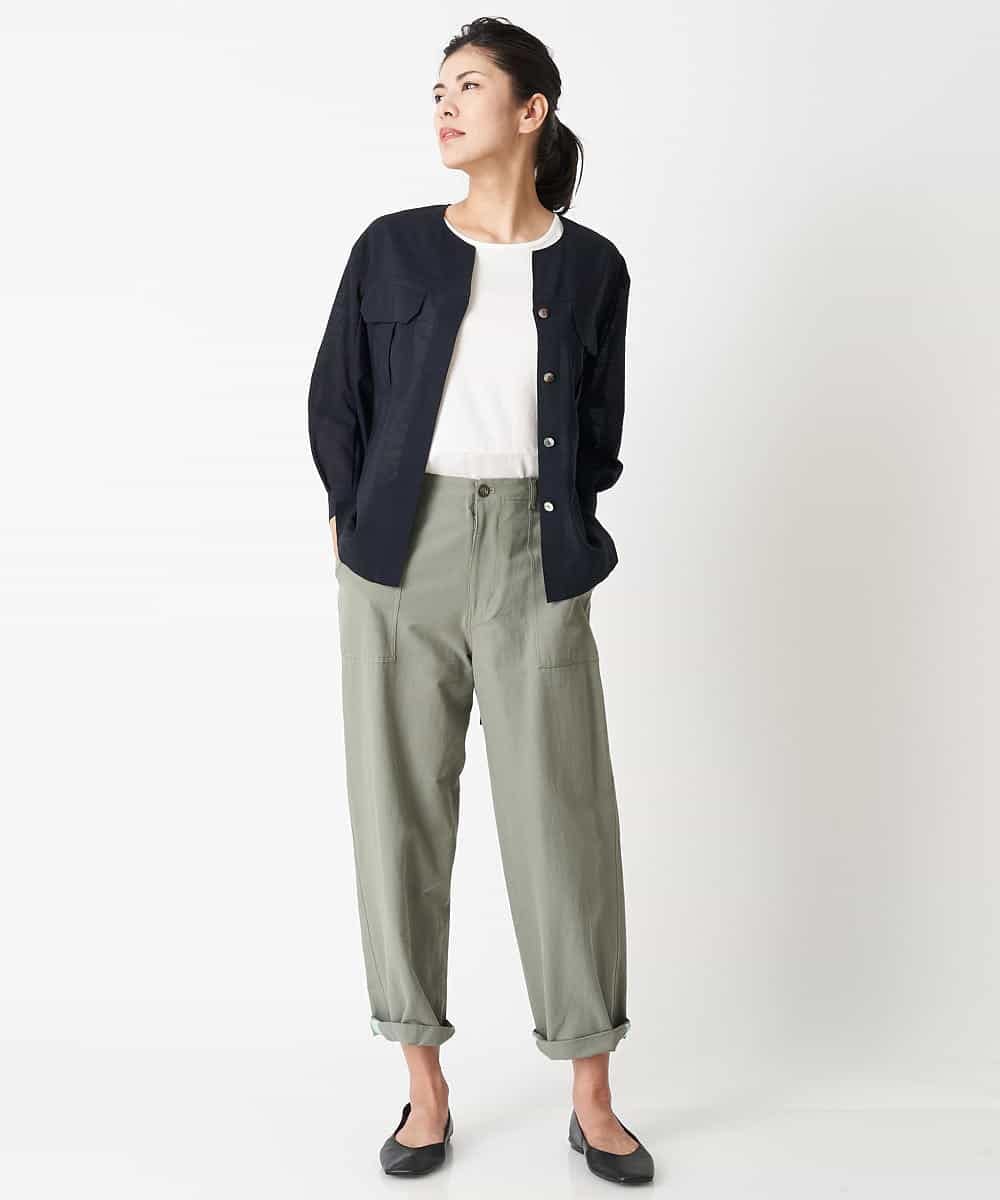 PZBHN30260 GEORGES RECH(ジョルジュ・レッシュ) 【セットアップ対応】ブラウスジャケット ネイビー(WEB限定)