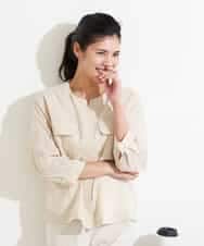 PZBHN30260 GEORGES RECH(ジョルジュ・レッシュ) 【セットアップ対応】ブラウスジャケット アイボリー