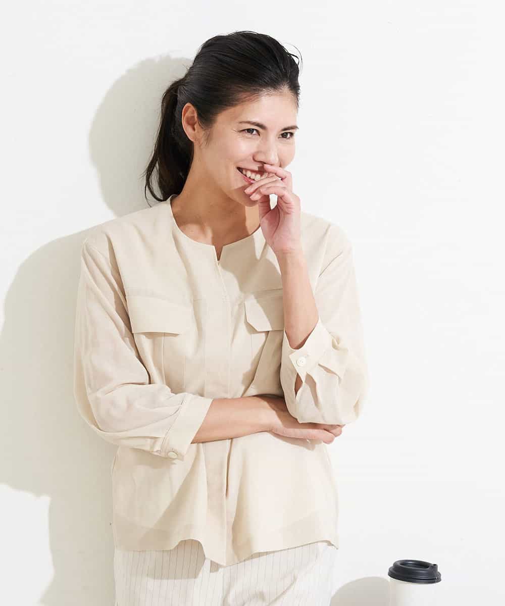 PZBHN30260 GEORGES RECH(ジョルジュ・レッシュ) 【セットアップ対応】ブラウスジャケット アイボリー