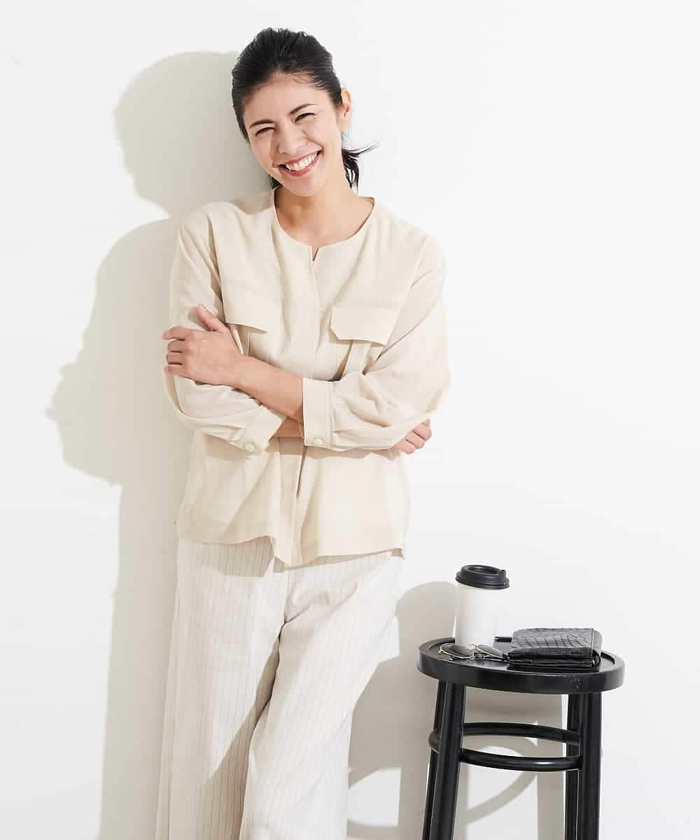 PZBHN30260 GEORGES RECH(ジョルジュ・レッシュ) 【セットアップ対応】ブラウスジャケット アイボリー