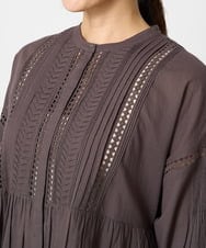 PZBHW06290 GEORGES RECH(ジョルジュ・レッシュ) ローンドビーストライプシャツブラウス ブラウン