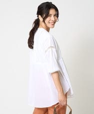 PZBHW06290 GEORGES RECH(ジョルジュ・レッシュ) ローンドビーストライプシャツブラウス ブラウン