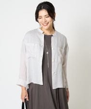 PZBHW15250 GEORGES RECH(ジョルジュ・レッシュ) ラミーカルゼスキッパーシャツブラウス ライトグレー
