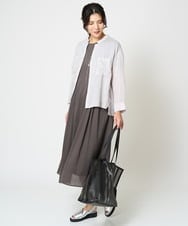 PZBHW15250 GEORGES RECH(ジョルジュ・レッシュ) ラミーカルゼスキッパーシャツブラウス ライトグレー