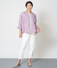 PZBHW15250 GEORGES RECH(ジョルジュ・レッシュ) ラミーカルゼスキッパーシャツブラウス ライトグレー