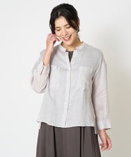 PZBHW15250 GEORGES RECH(ジョルジュ・レッシュ) ラミーカルゼスキッパーシャツブラウス ライトグレー