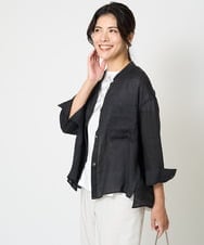 PZBHW15250 GEORGES RECH(ジョルジュ・レッシュ) ラミーカルゼスキッパーシャツブラウス ブラック