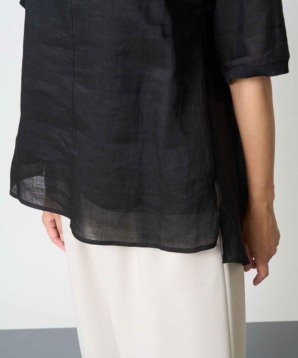 PZBHW16230 GEORGES RECH(ジョルジュ・レッシュ) ラミーカルゼシアーブラウス ブラック