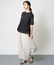 PZBHW16230 GEORGES RECH(ジョルジュ・レッシュ) ラミーカルゼシアーブラウス ブラック