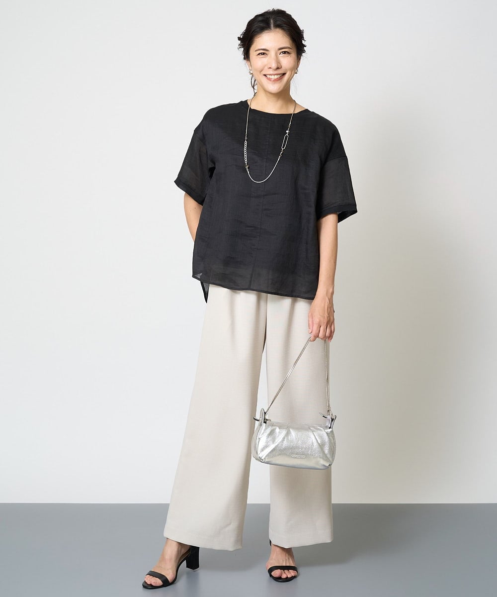 PZBHW16230 GEORGES RECH(ジョルジュ・レッシュ) ラミーカルゼシアーブラウス ブラック