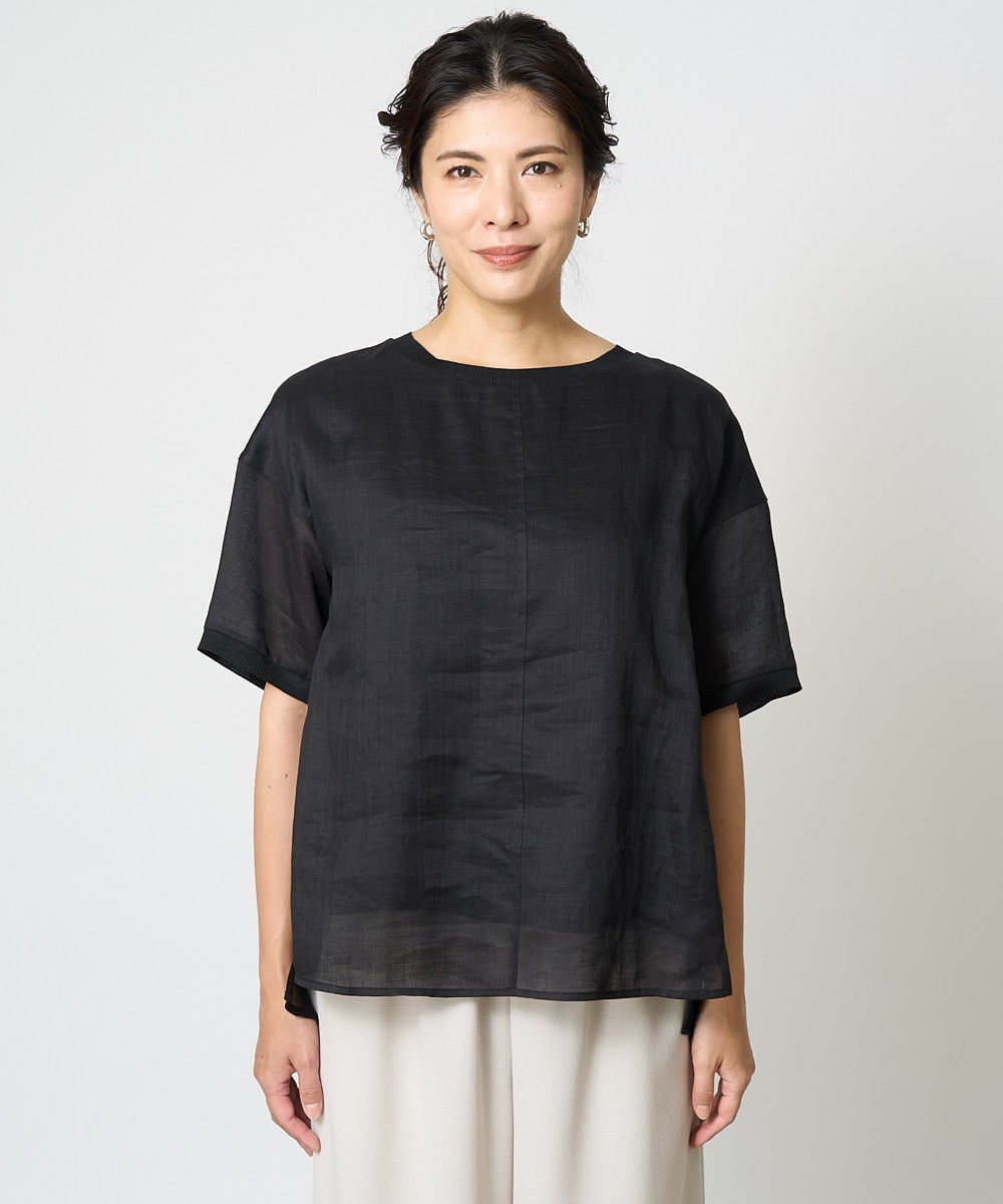 PZBHW16230 GEORGES RECH(ジョルジュ・レッシュ) ラミーカルゼシアーブラウス ブラック